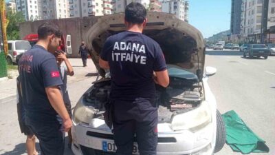 Kozan ilçesinde, iki farklı aracın motor bölmesine giren yavru kediyi