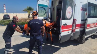Didim ilçesindeki sahil güvenlik ekipleri, bir kişinin tıbbi tahliyesini başarıyla