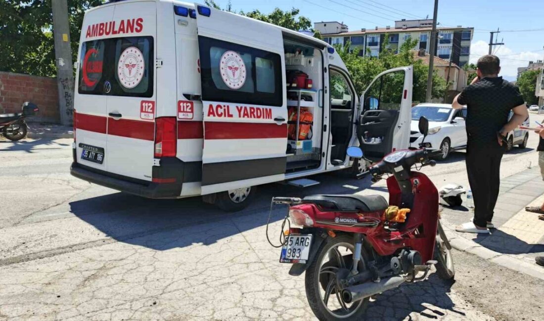 Samsun’un Bafra ilçesinde bir trafik kazası meydana geldi ve motosiklet