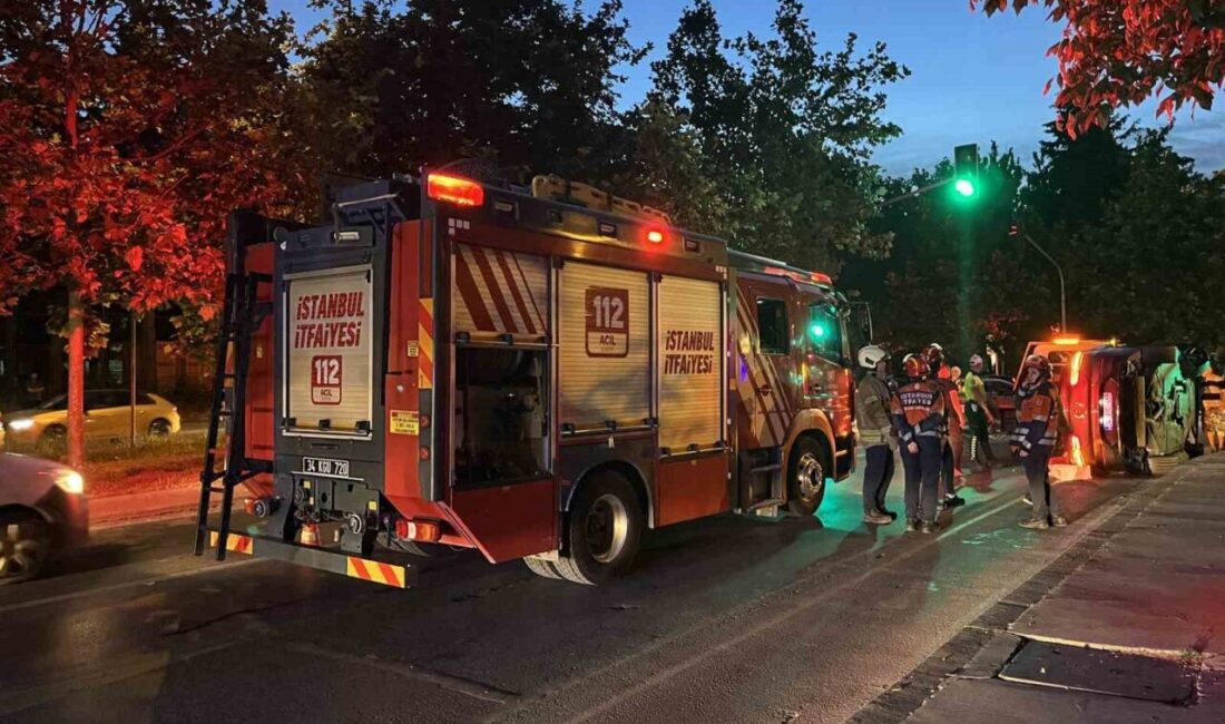 İstanbul’un Bakırköy ilçesinde meydana gelen trafik kazasında, bir Mercedes otomobil