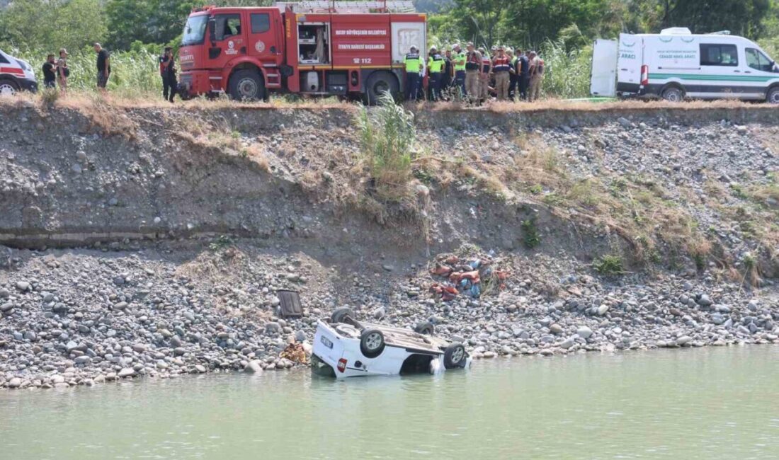 Hatay’da bir hafif ticari aracın nehre uçması sonucu sürücünün cansız