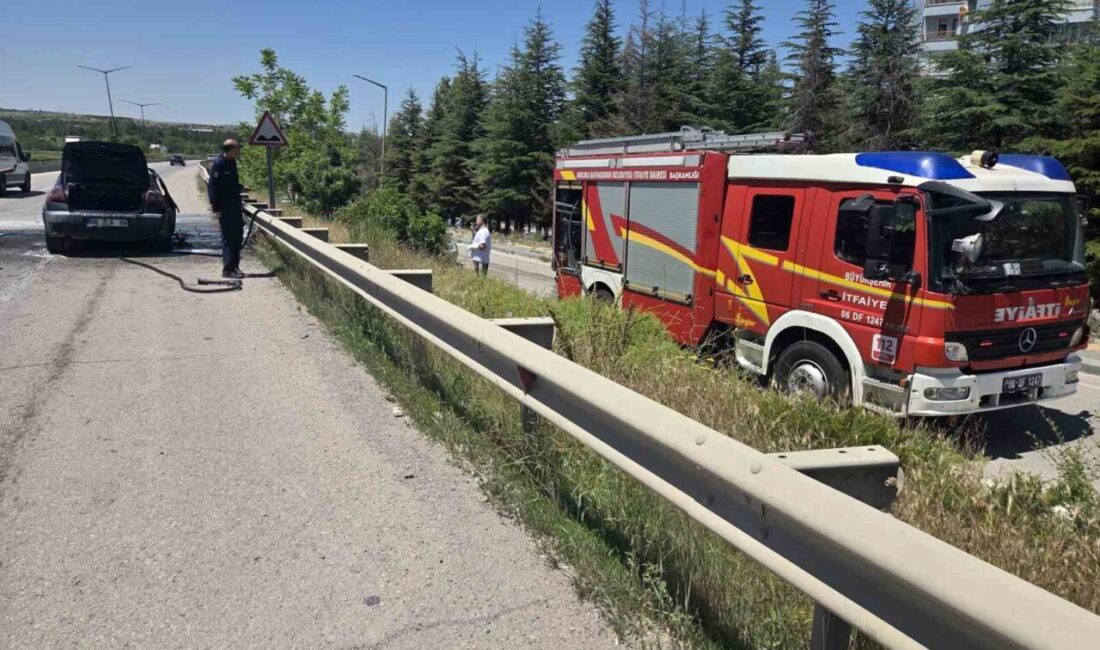 Ankara’nın Elmadağ ilçesinde meydana gelen bir olayda bir araç, sürücü