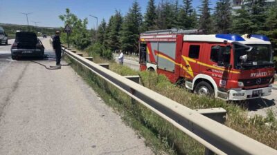 Ankara’nın Elmadağ ilçesinde meydana gelen bir olayda bir araç, sürücü