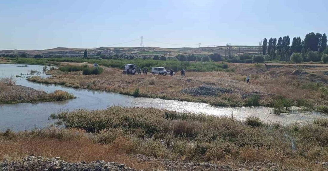 Batman Çayı’nda sıcak havalardan bunalan ve serinlemek amacıyla suya giren