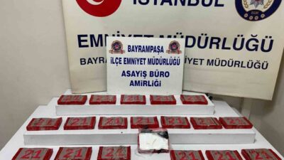 İstanbul’un Bayrampaşa ilçesinde bir araca yapılan operasyonda 20 kilo 520