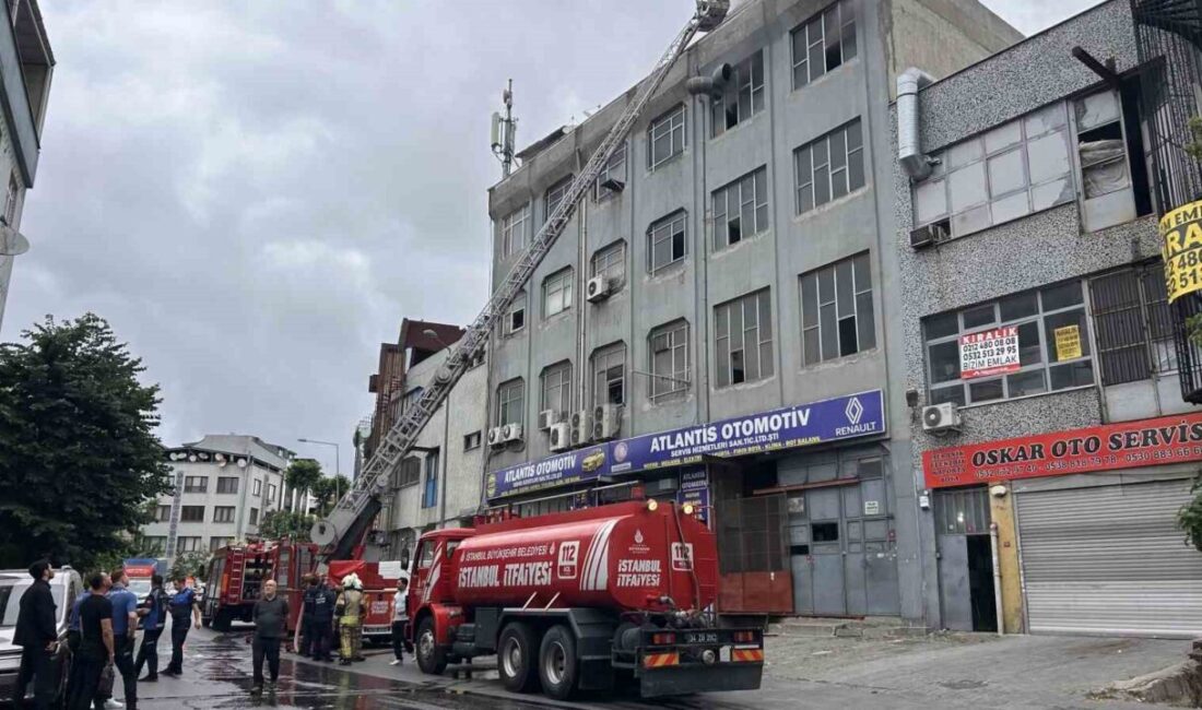 Bayrampaşa’da bulunan bir iş hanındaki plastik eşya üretimi atölyesinde meydana