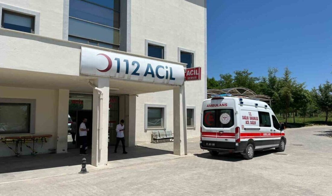Adıyaman’ın Besni ilçesinde meydana gelen trafik kazasında otomobilin şarampole devrilmesi