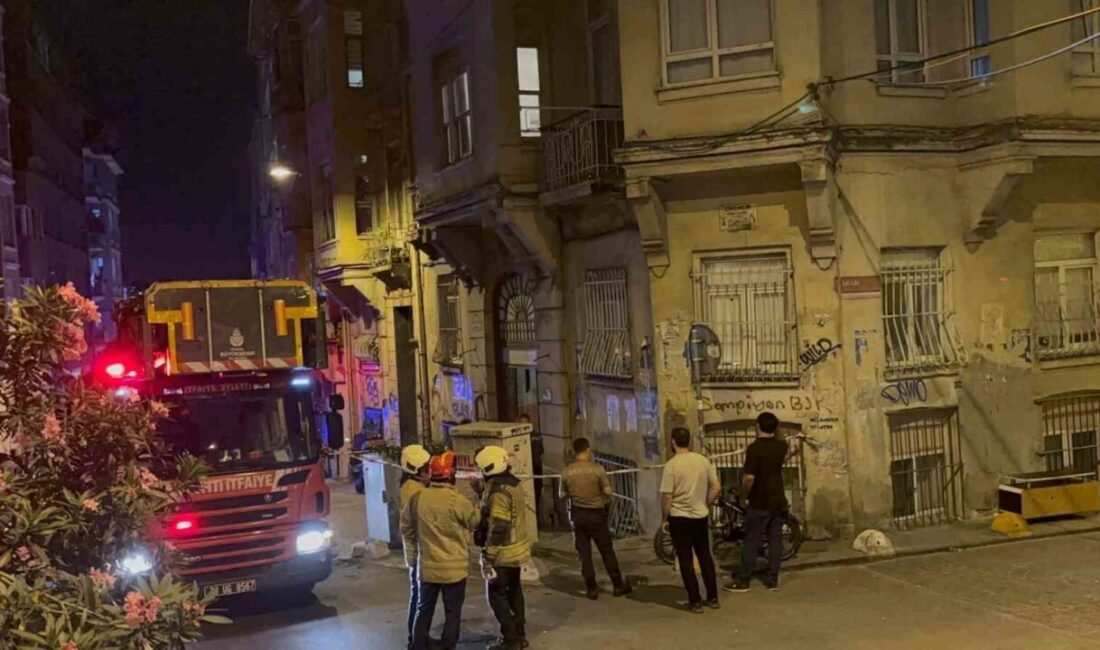 Beyoğlu’nda bir binanın bodrum katındaki mutfak duvarının çökmesi sonucu çok