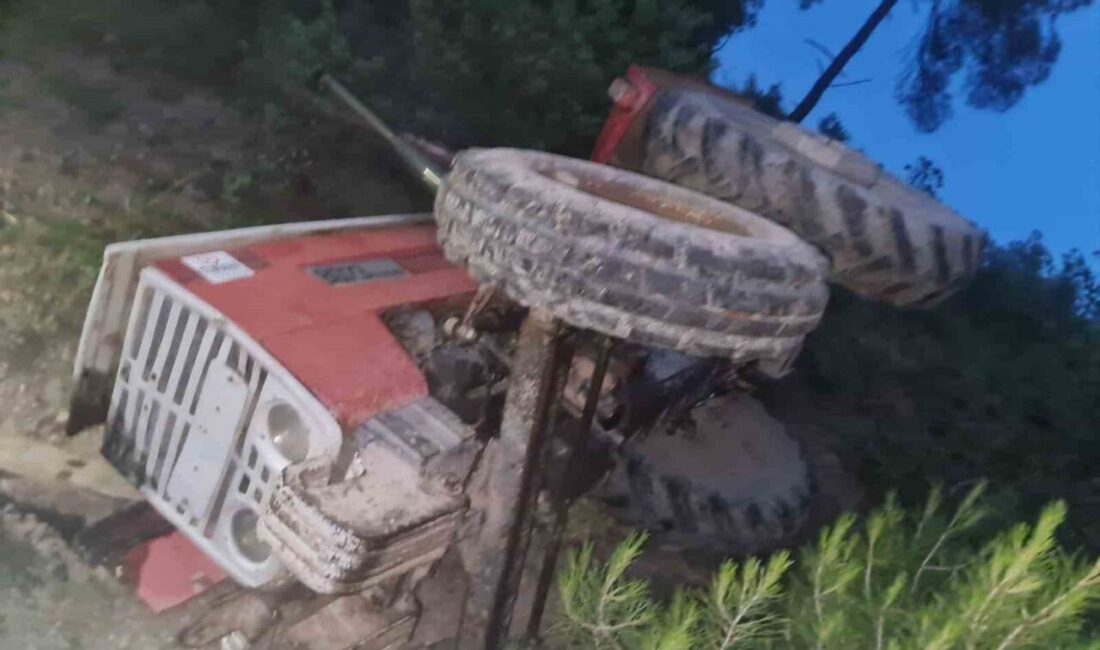 Bilecik’te bir traktörün kontrolünden çıkarak devrilmesi sonucunda trafik kazası meydana