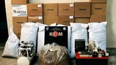 Bozüyük ilçesinde düzenlenen kaçakçılık operasyonunda 169 bin 400 makaron ele