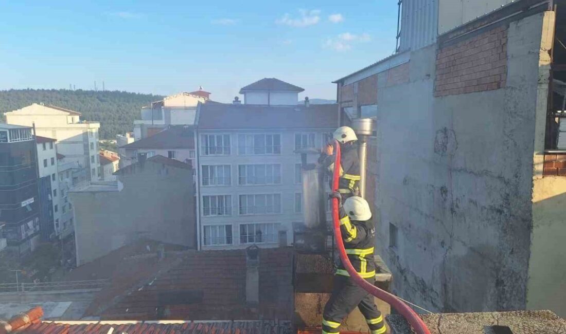 Bir restoranın bacasında çıkan yangın, Bilecik’te endişe yarattı. Olay yerinden