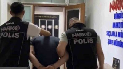 Bingöl ilinde polis ekipleri tarafından yürütülen operasyon sonucunda uyuşturucu ticareti