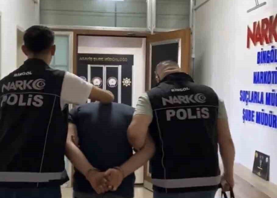 Bingöl ilinde polis ekipleri tarafından yürütülen operasyon sonucunda uyuşturucu ticareti
