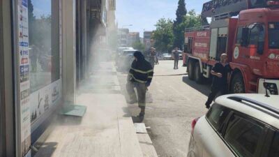 Keşan ilçesinde bulunan bir apartmanın bodrum katında, yangın çıktı ve