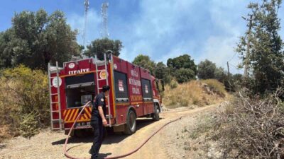 Muğla ilinin Bodrum ilçesine bağlı Turgutreis Mahallesi’nde meydana gelen yangın,