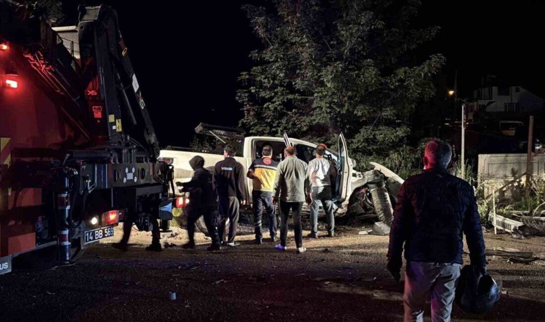 Bolu’da D-100 kara yolunda meydana gelen trafik kazasında, bir hafriyat