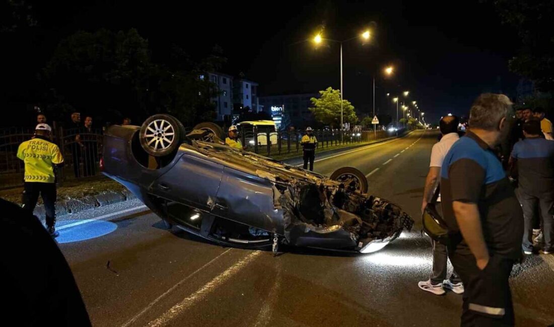 Bolu’da D-100 karayolunda meydana gelen trafik kazasında, kontrolden çıkan bir
