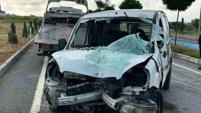 Bolu’nun Güney Çevre Yolu’nda meydana gelen bir trafik kazasında, direksiyon
