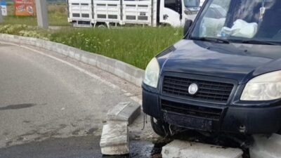 Bolu’da meydana gelen trafik kazasında, bir hafif ticari aracın sürücüsü