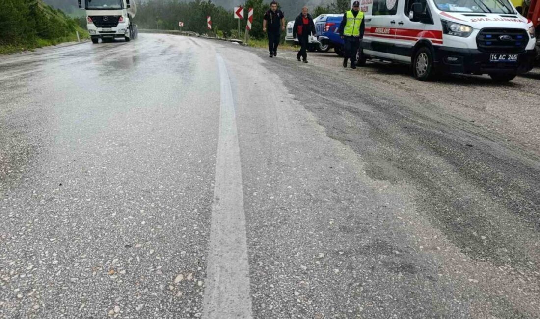 Mudurnu ilçesinde meydana gelen trafik kazasında iddia edildiğine göre hafif