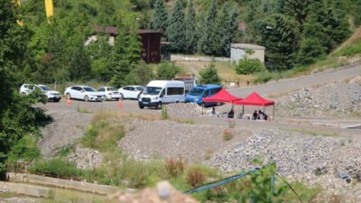 Bolu’nun Mengen ilçesinde bulunan bir maden ocağında meydana gelen göçük