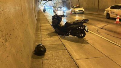 İstanbul’da Bomonti-Dolmabahçe Tüneli’nde yağ dökülmesi sonucu meydana gelen kaza, beş