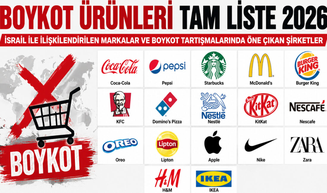 Boykot ürünleri tam liste 2026, İsrail malı olduğu iddia edilen