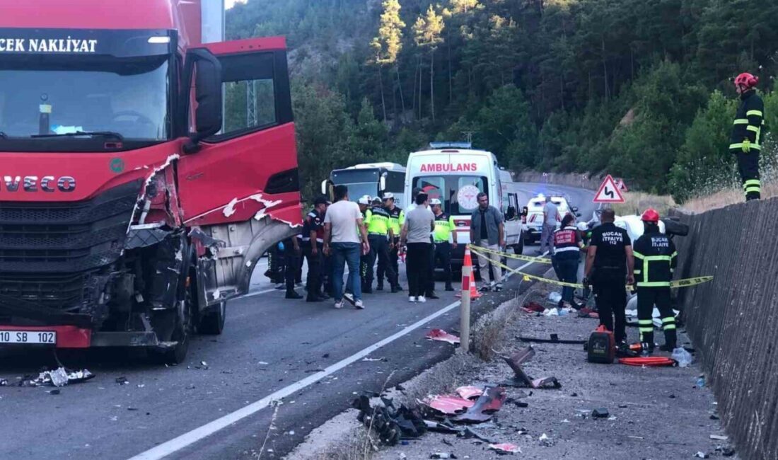 Bucak ilçesinde meydana gelen trafik kazasında bir kişi öldü ve