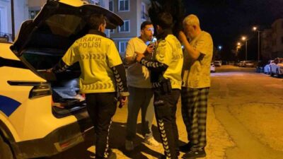 İnegöl ilçesinde meydana gelen maddi hasarlı trafik kazasının ardından alkollü