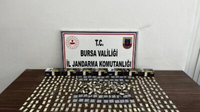 Bursa’da jandarma ekipleri tarafından düzenlenen operasyonda kaçak tütün ve tütün