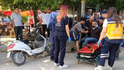 Bursa’nın İnegöl ilçesinde bir motosiklet sürücüsü, otomobil ile çarpışma sonucu