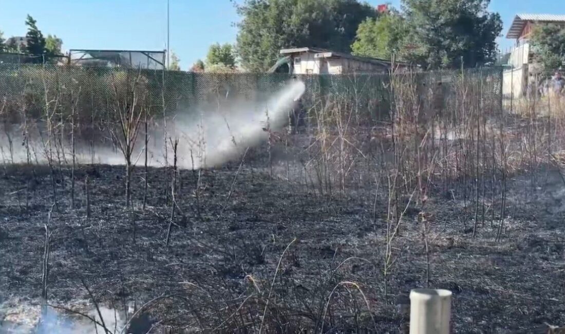 Bursa’da Yunuseli Mahallesi Neşet Ertaş Caddesi yakınlarındaki otluk alanda yangın