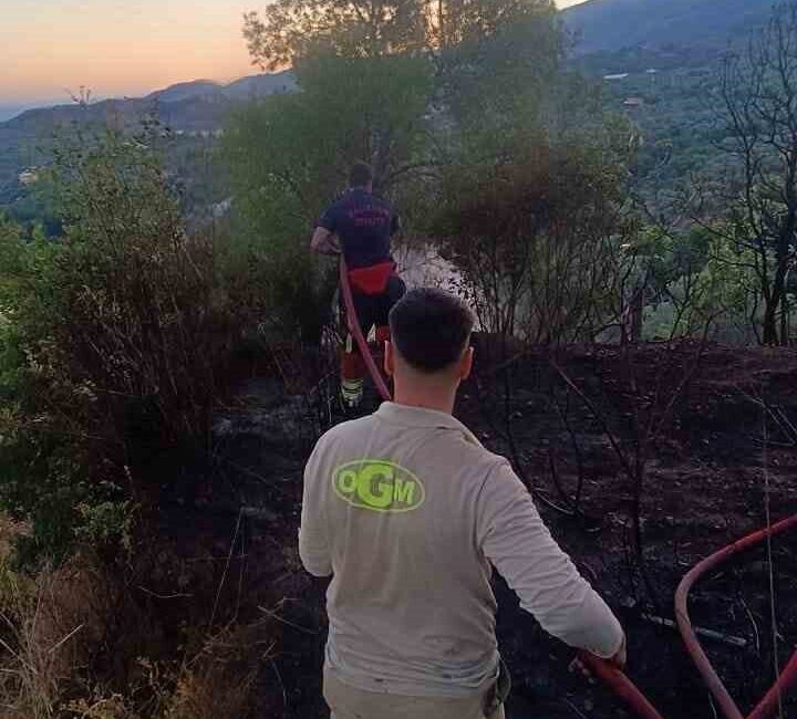 Turistik Çamlıbel Mahallesi’nde meydana gelen ot yangını bölge halkında endişe