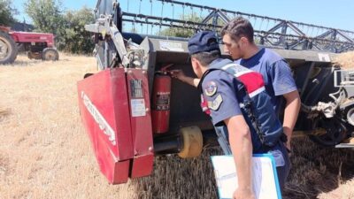 Çanakkale İl Jandarma Komutanlığı ekipleri, anız ve orman yangınlarını önlemeye