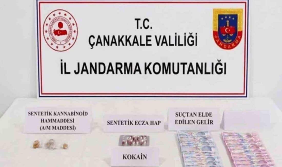Çanakkale ilinde gerçekleştirilen geniş çaplı uyuşturucu operasyonunda gözaltına alınan 3