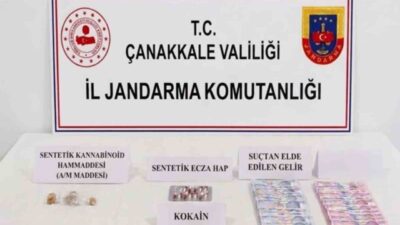 Çanakkale ilinde gerçekleştirilen geniş çaplı uyuşturucu operasyonunda gözaltına alınan 3