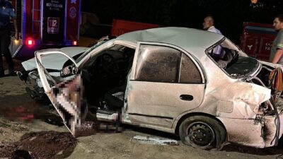 Samsun’un Çarşamba ilçesinde meydana gelen zincirleme trafik kazasında 3 araç