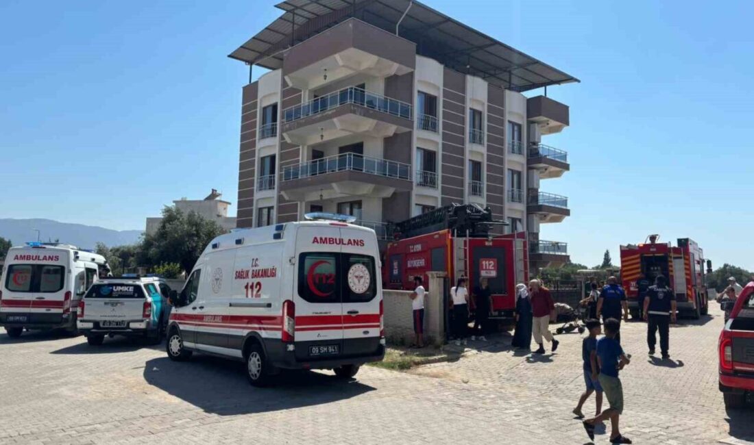 Köşk ilçesinde meydana gelen bir yangında, evin çatı katındaki kartonların