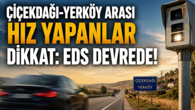 Yerköy ile Kırşehir’in Çiçekdağı ilçesi arasındaki karayolunu kullanan ve hız