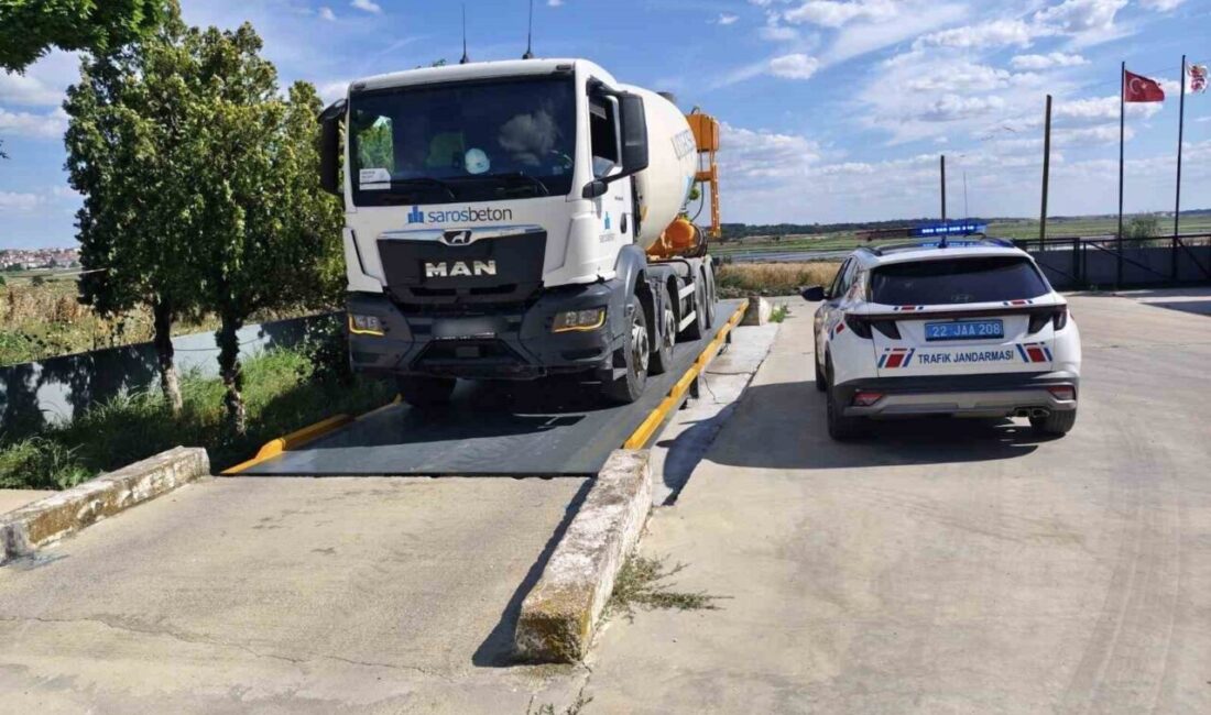 Uzunköprü ilçesinde jandarma ekipleri tarafından gerçekleştirilen tonaj denetiminde, izin verilen
