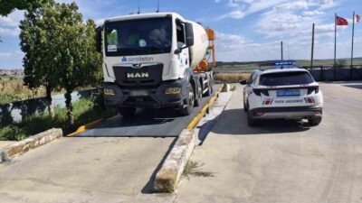 Uzunköprü ilçesinde jandarma ekipleri tarafından gerçekleştirilen tonaj denetiminde, izin verilen