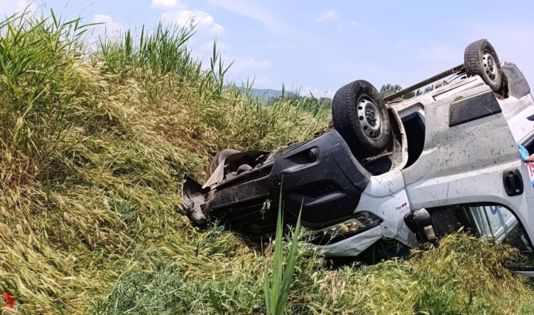 Baklan ilçesinde meydana gelen tek taraflı trafik kazasında, bir kargo