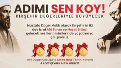 Mustafa Düger Vakfı tarafından Kırşehir’de yürütülen “Adımı Sen Koy” projesi