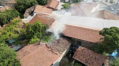 Çorum’da, Çöplü Mahallesi Kunduzhan 3. Sokak’ta bulunan bir metruk evde