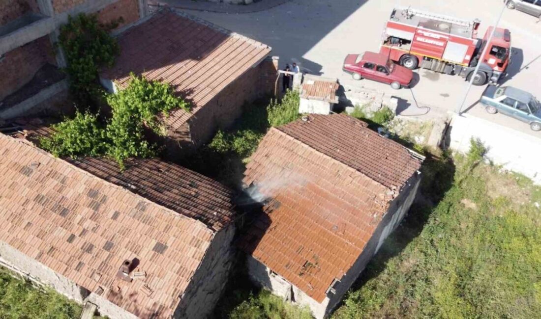 Çorum’un Alaca ilçesinde bir metruk evde çıkan yangın, hızlı bir