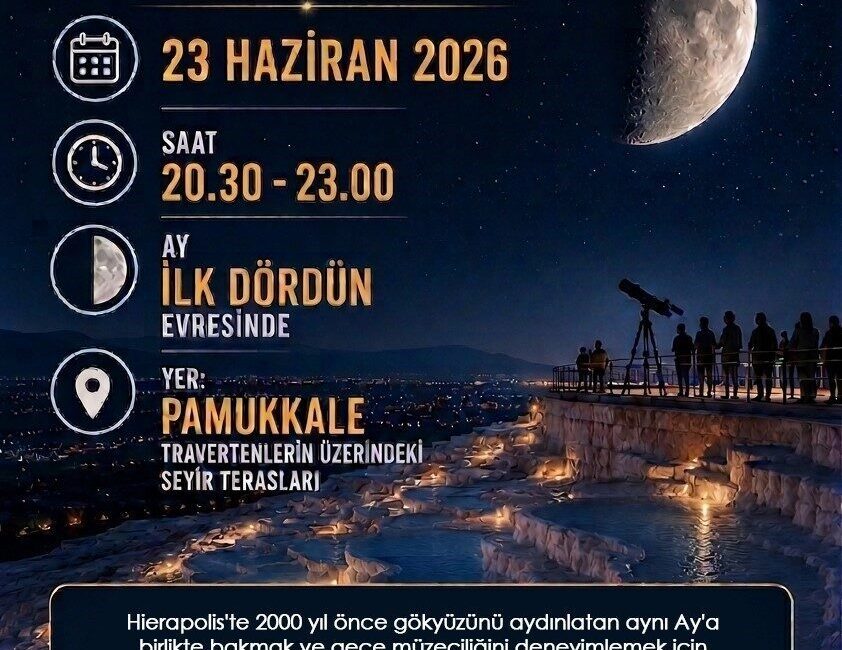 Denizli Bilim Merkezi, gökyüzü tutkunlarını ağırlamaya hazırlanıyor. “Ay’ı Birlikte Gözlemleyelim”