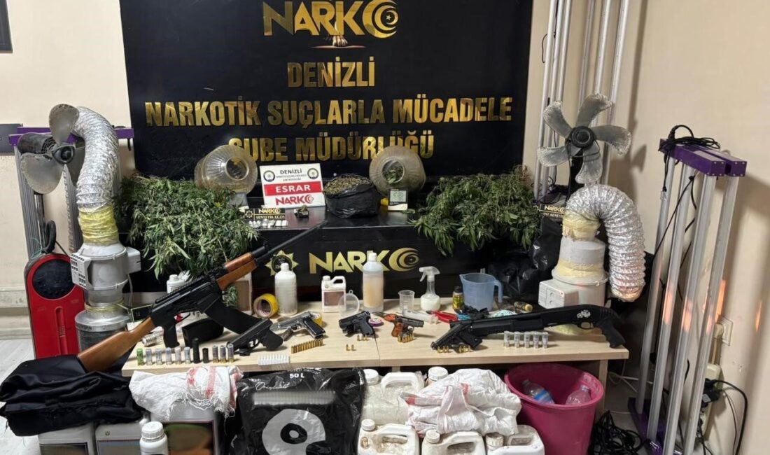 Denizli İl Emniyet Müdürlüğü ekipleri tarafından düzenlenen operasyonda, bir şüphelinin