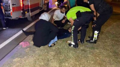 Bursa’nın İnegöl ilçesinde meydana gelen bir kazada motosiklet devrilerek genç