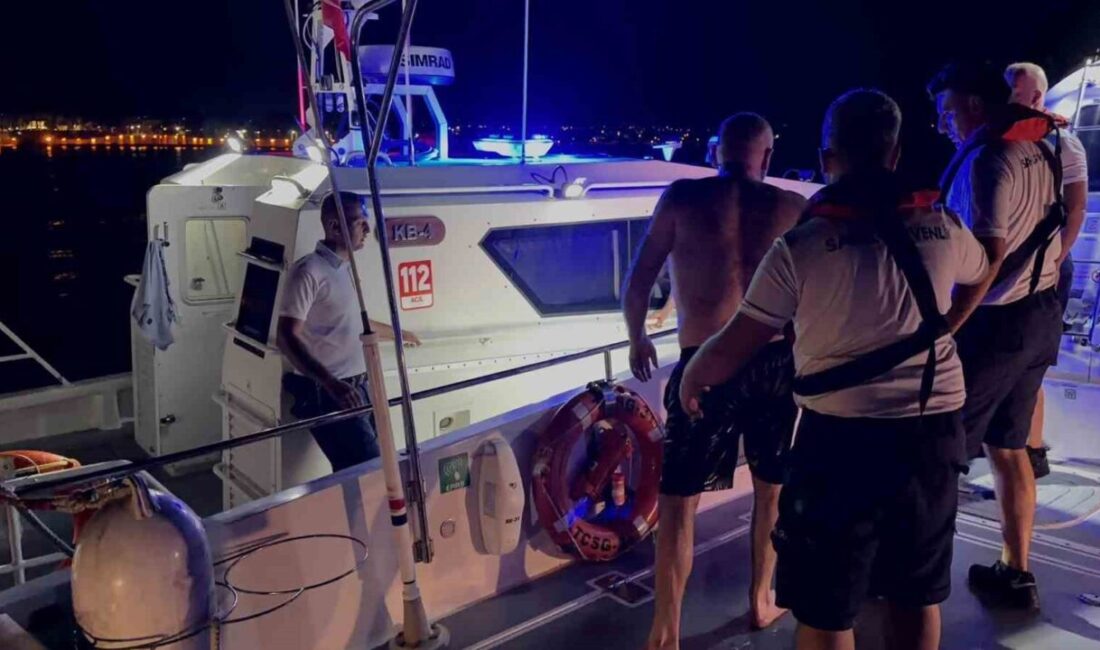 Aydın’ın Didim ilçesi açıklarında bir balık avı teknesinin alabora olması