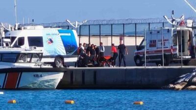 Didim ilçesinde balık avlamak için dalış yapan ve bir süre
